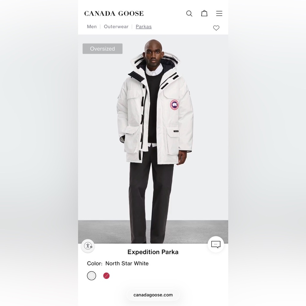 Canada Goose - Expedition Parka White with Coyote Fur - Picture 11 of 13